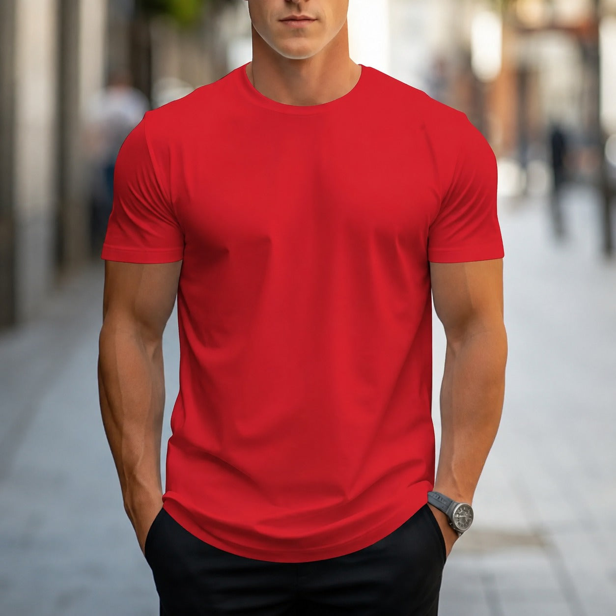 Owen - Lässiges, einfarbiges Herren-T-Shirt