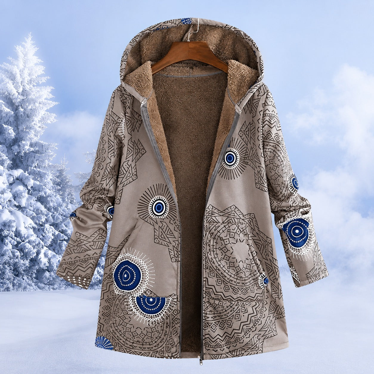 FluffCoat - Farbenfrohe, stilvolle Winterjacke