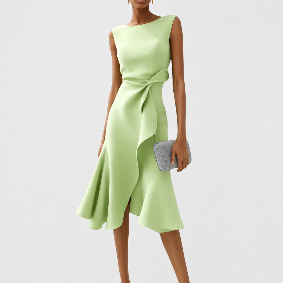 Stella - Elegantes ärmelloses Midikleid