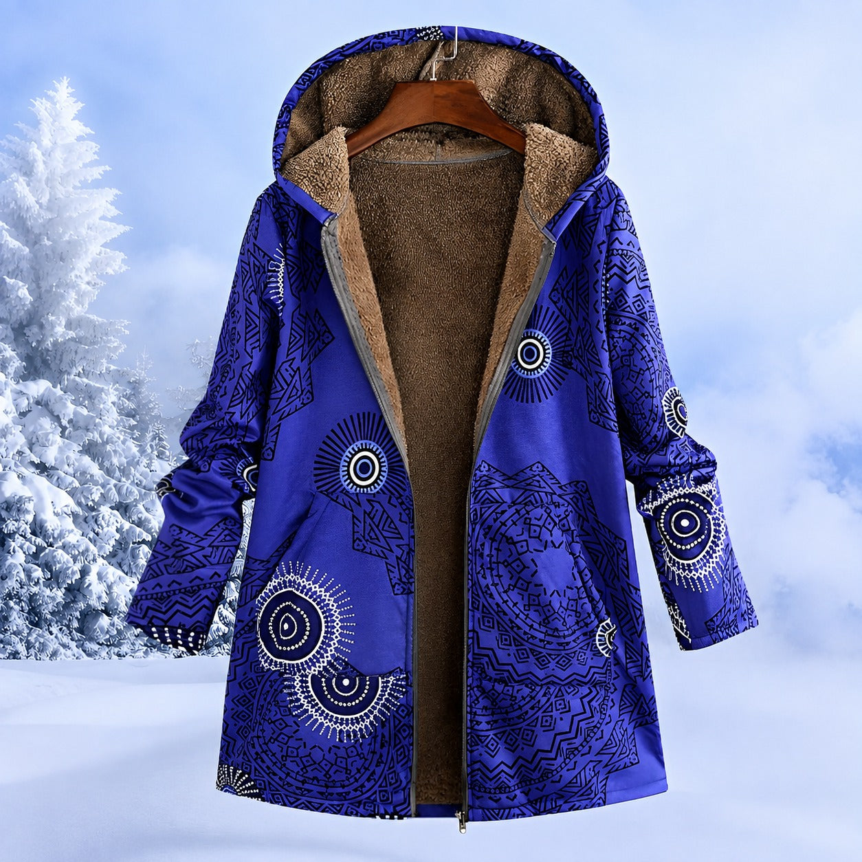 FluffCoat - Farbenfrohe, stilvolle Winterjacke