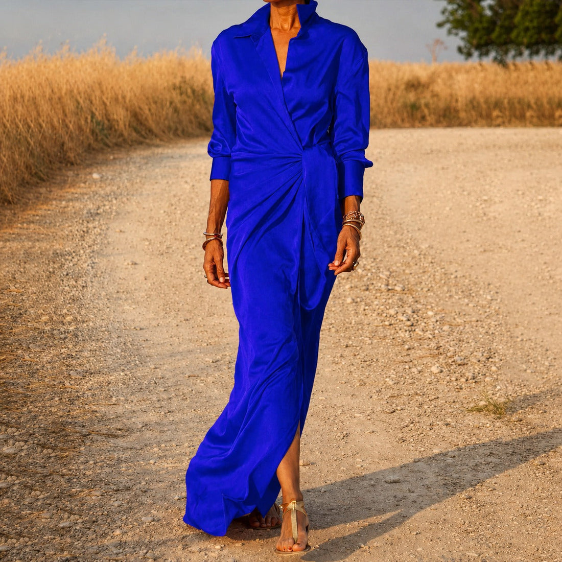 Connie - Langärmliges Wickelkleid