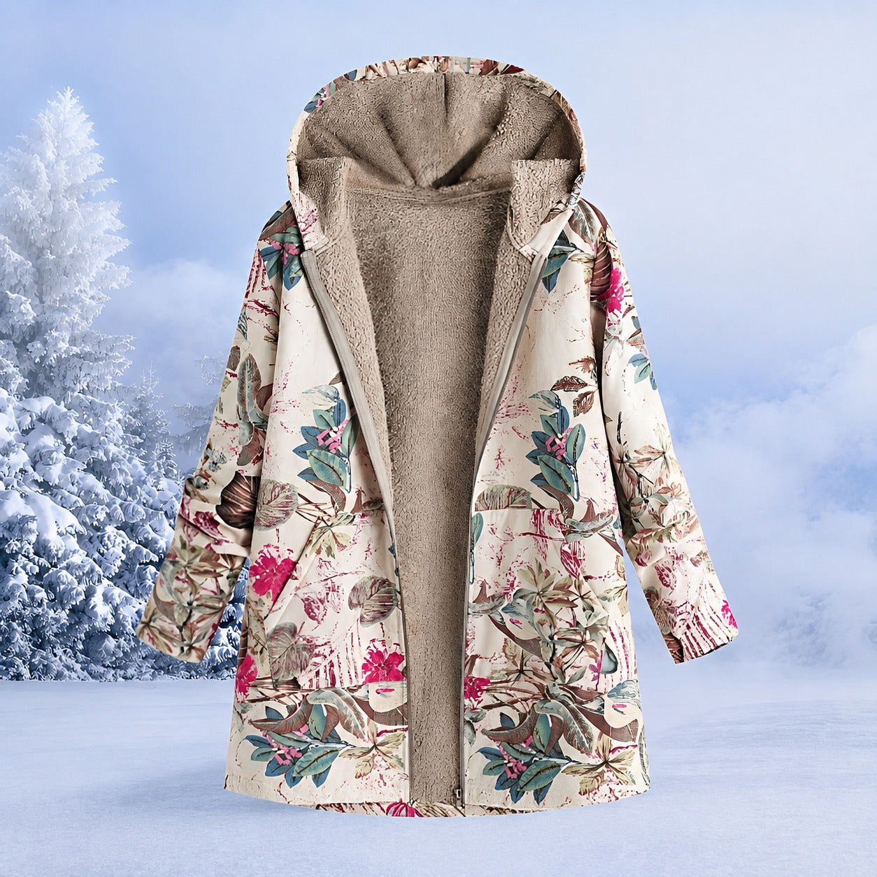 FluffCoat - Farbenfrohe, stilvolle Winterjacke