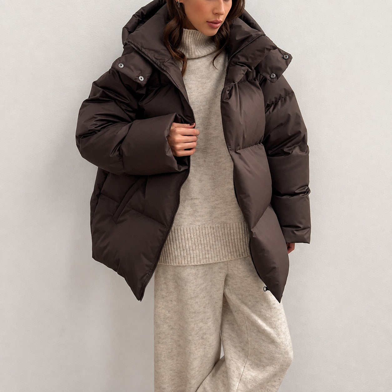 Natalia - Dicke Jacke mit Kapuze