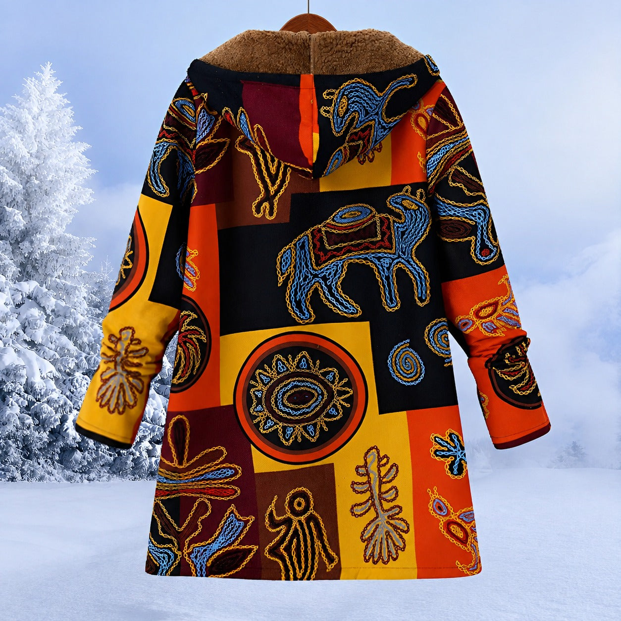FluffCoat - Farbenfrohe, stilvolle Winterjacke