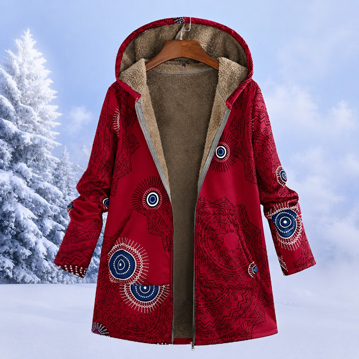 FluffCoat - Farbenfrohe, stilvolle Winterjacke