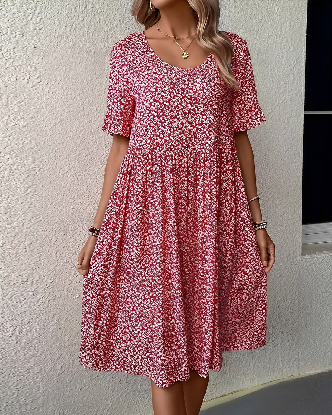 Michaela - Midikleid mit Blumenmotiven