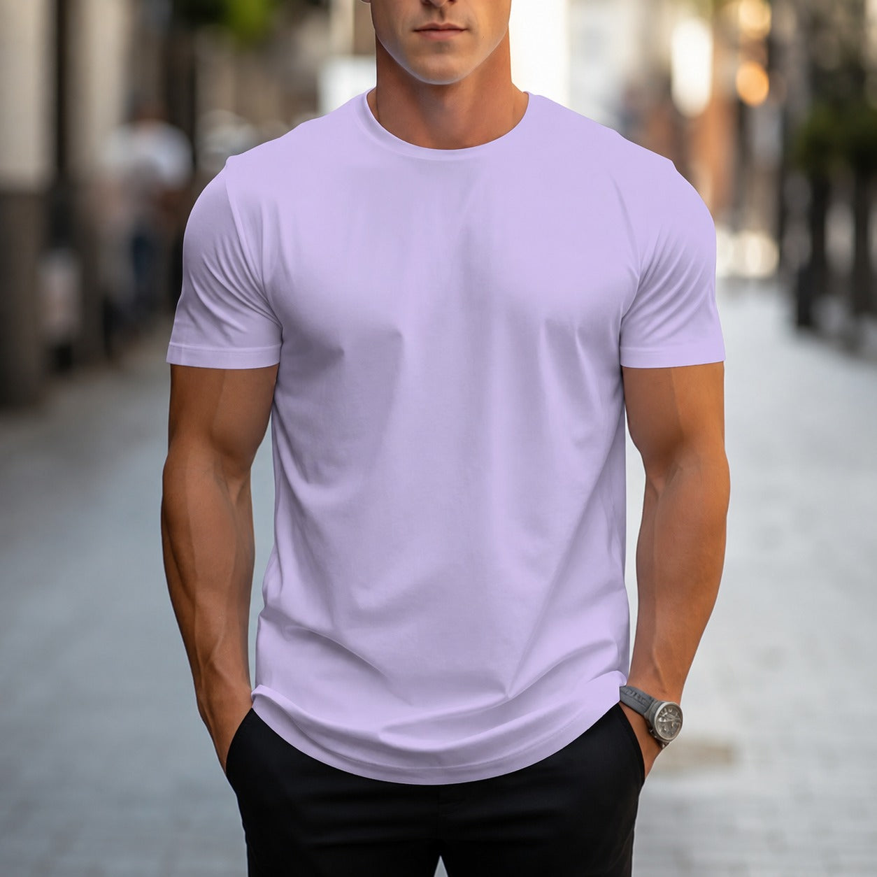 Owen - Lässiges, einfarbiges Herren-T-Shirt
