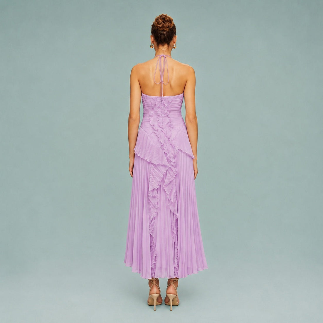 Bequemes - Einfaches One-Shoulder-Maxikleid