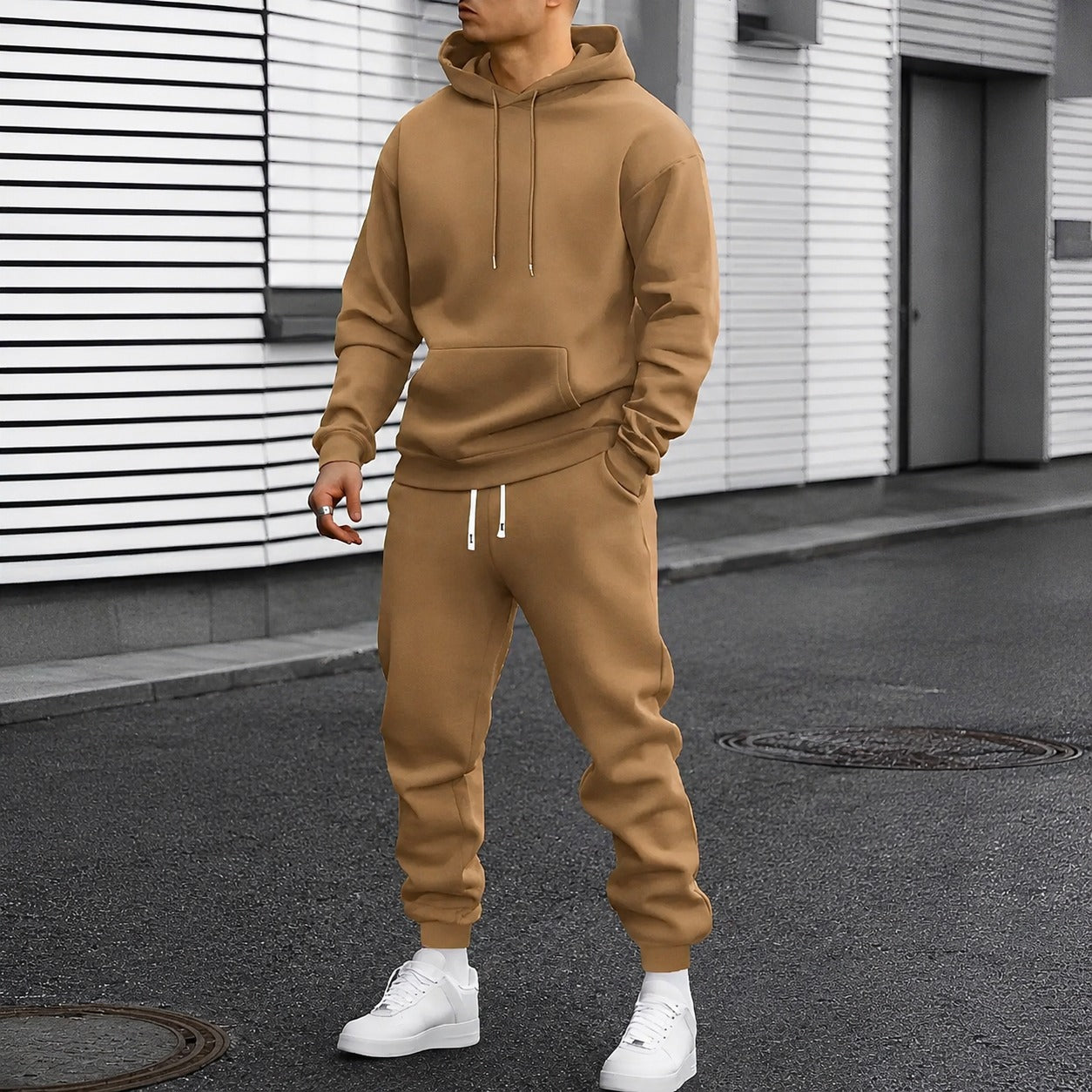 Arvel - Bequemes Trainingsanzug-Set mit Kapuze für Herren