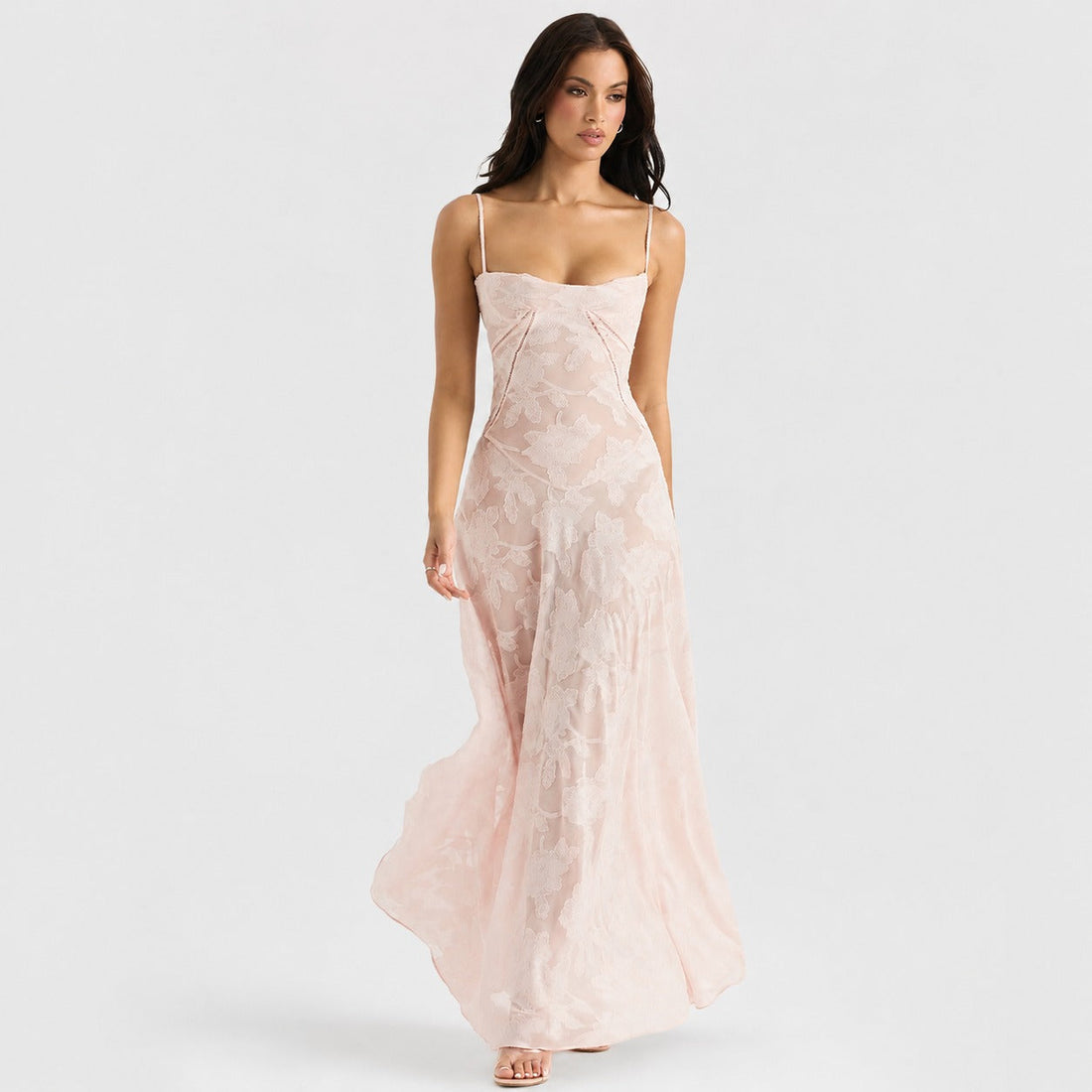 Jazmine - Elegantes, figurbetontes Maxikleid