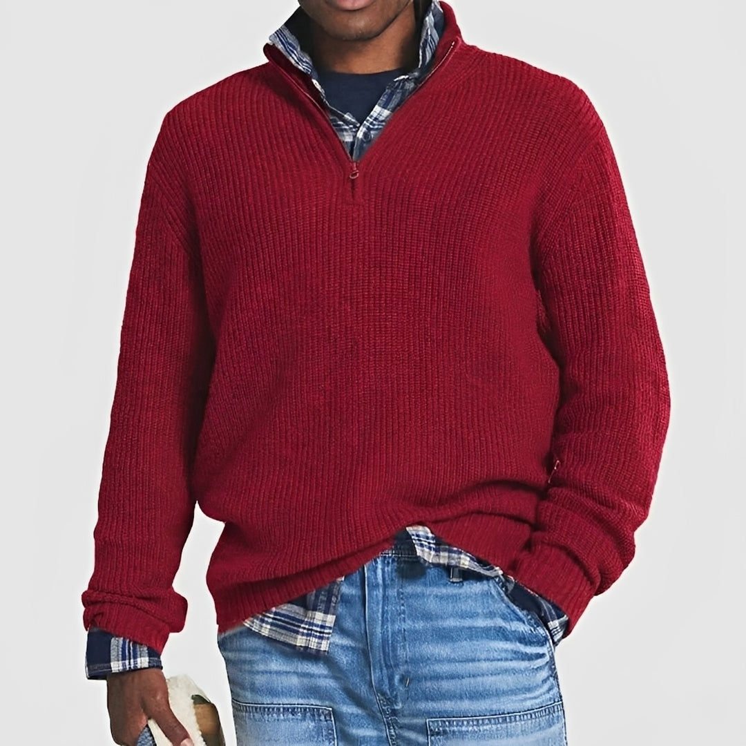 Sean - Herrenpullover mit Reißverschluss