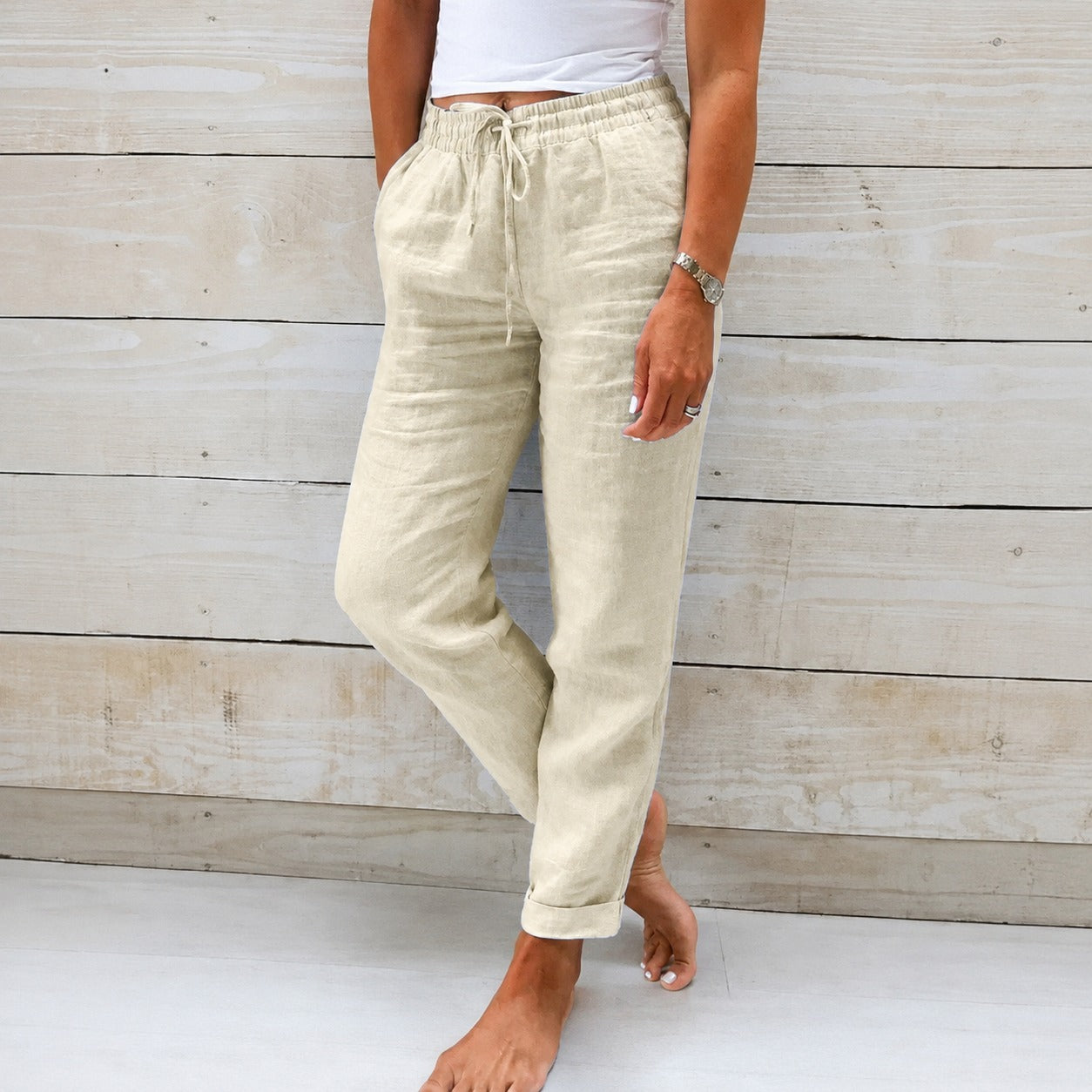 Dyan - Lässige Hose mit Kordelzug für Damen