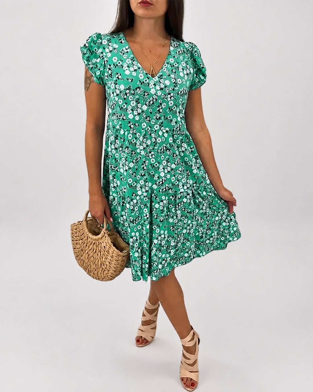 Gwen - Leichtes Midikleid mit Blütendesign