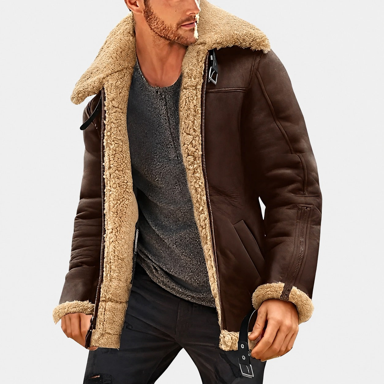 Jeffrey - Stilvolle Herrenjacke mit warmem Futter