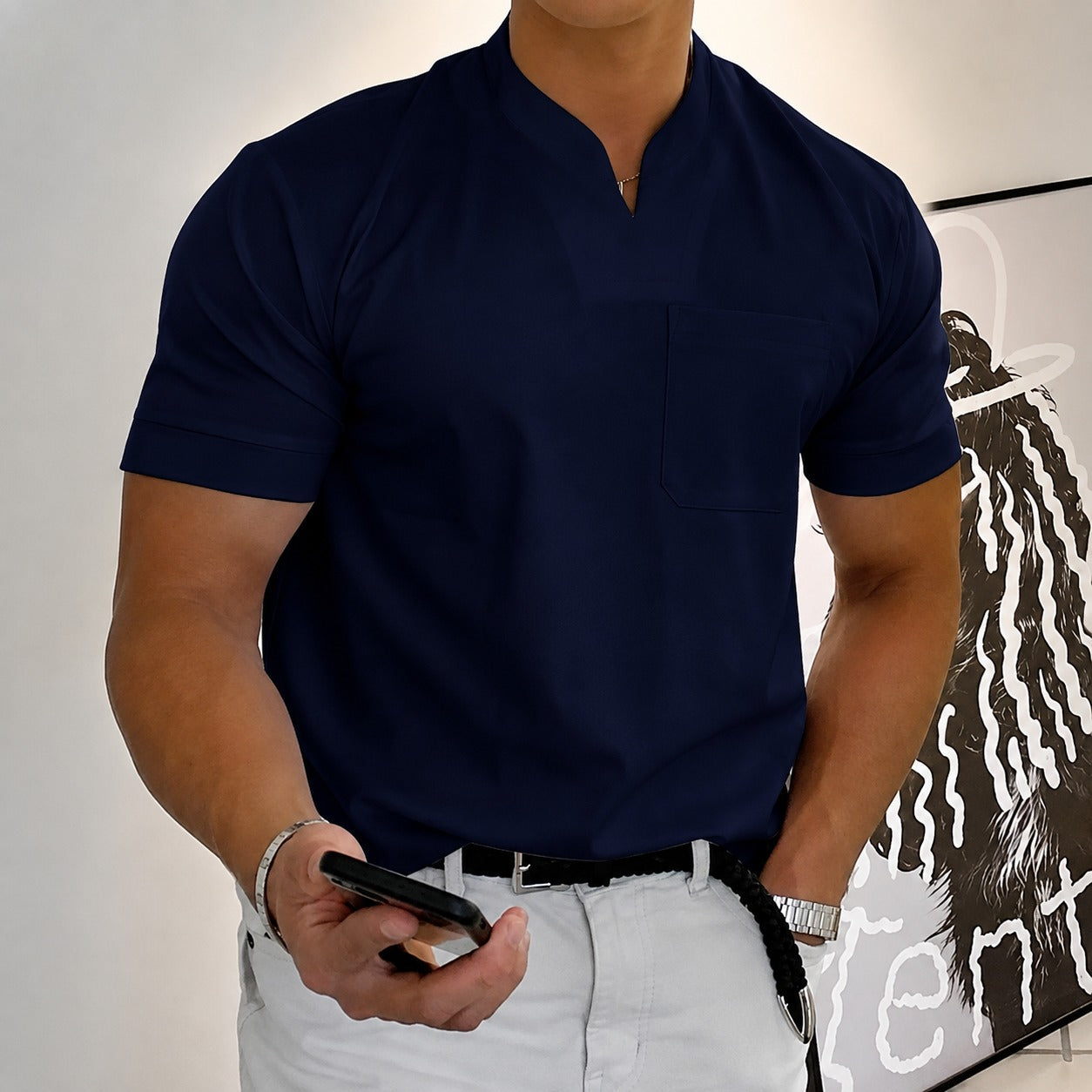 Jason - T-Shirt Fitness Herren Kurzarm