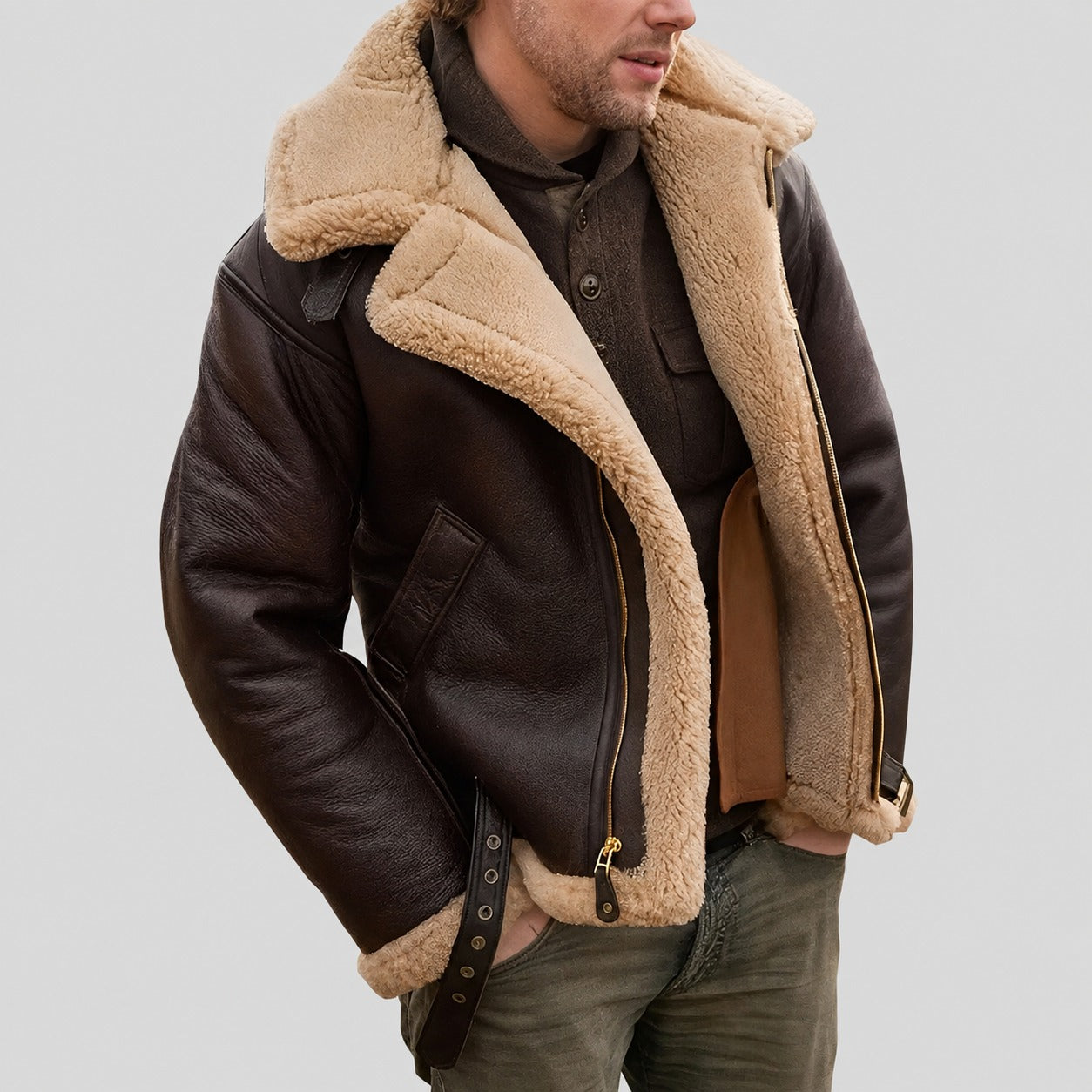 Jeffrey - Stilvolle Herrenjacke mit warmem Futter
