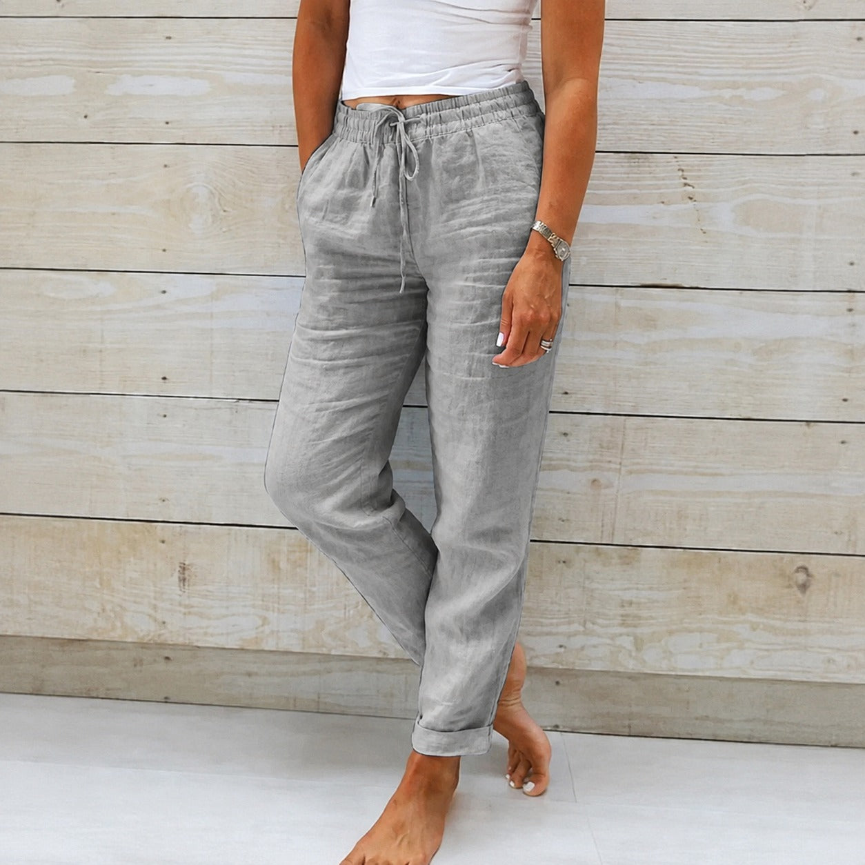 Dyan - Lässige Hose mit Kordelzug für Damen