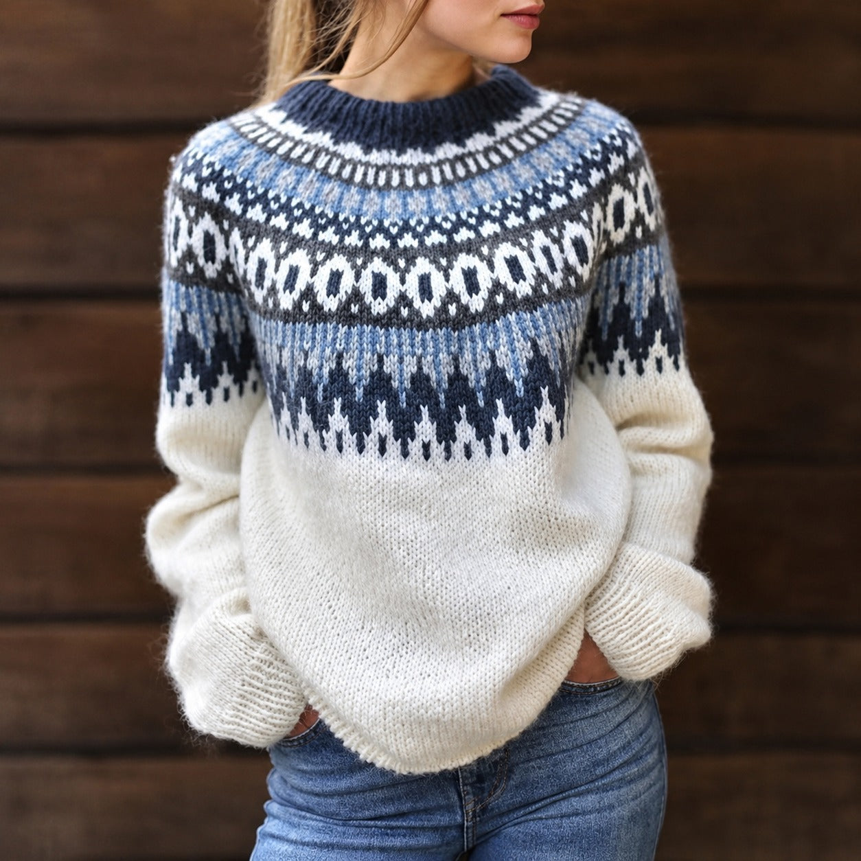 Estelle - Warmer Pullover im nordischen Stil