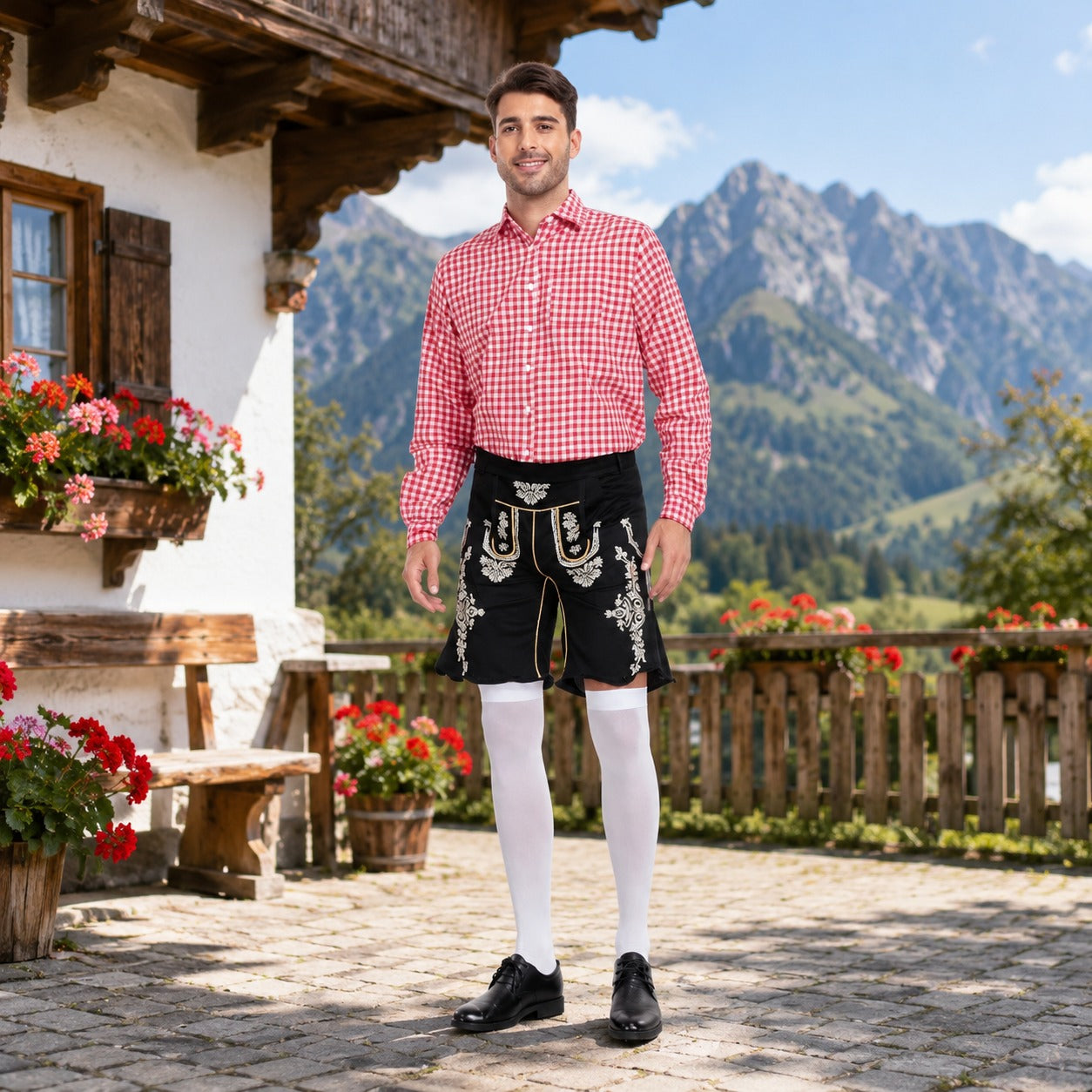 Alexis - Modisches Hemd mit Karomuster für das Oktoberfest