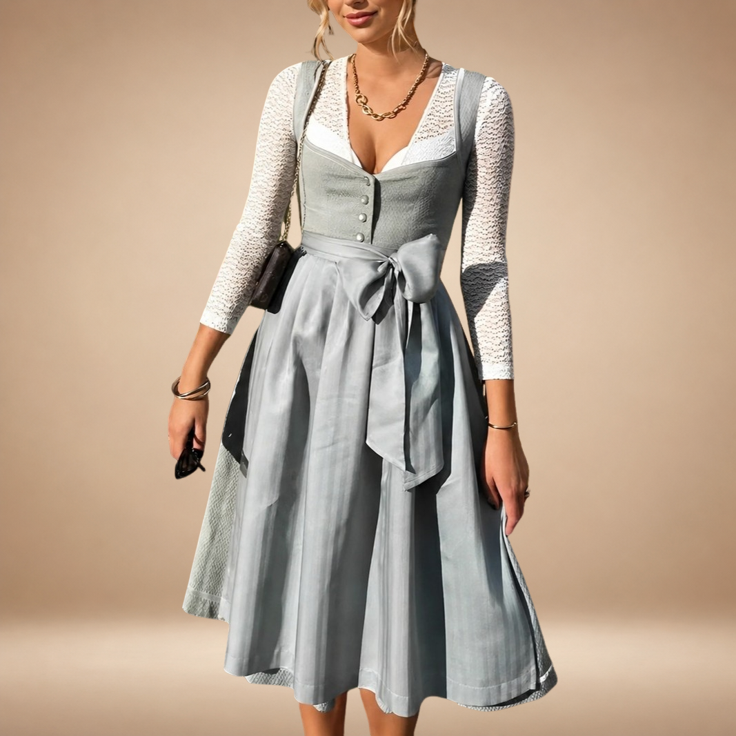 Farah - Elegantes Oktoberfestkleid mit Schleife