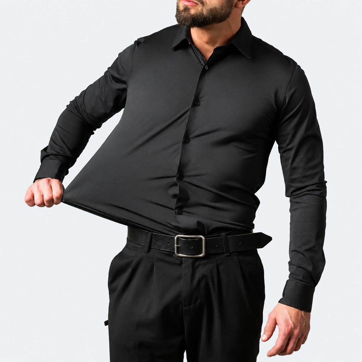 Hugo - Bequemes Herrenhemd aus Stretchstoff