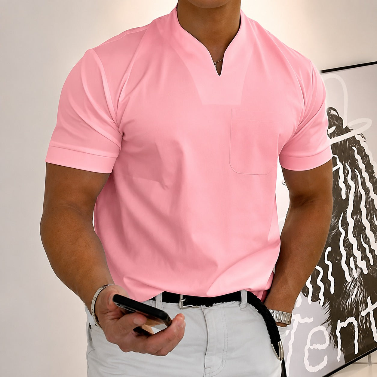 Jason - T-Shirt Fitness Herren Kurzarm