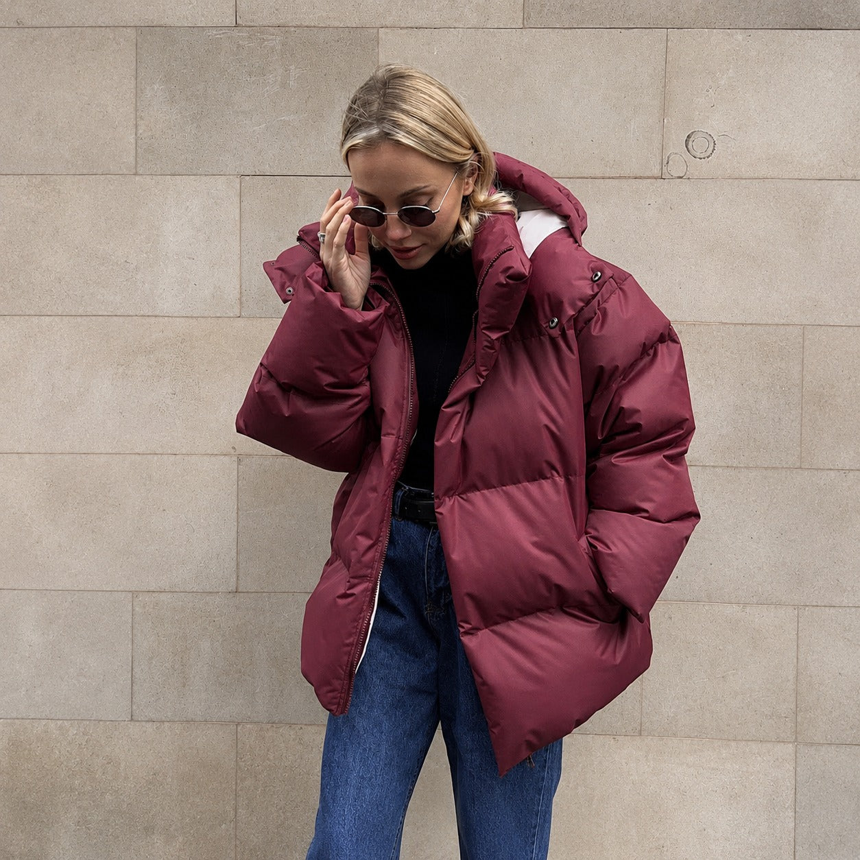 Natalia - Dicke Jacke mit Kapuze