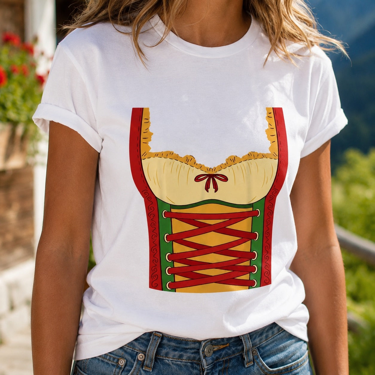 Cheryl - Ungezwungenes Festhemd mit Muster