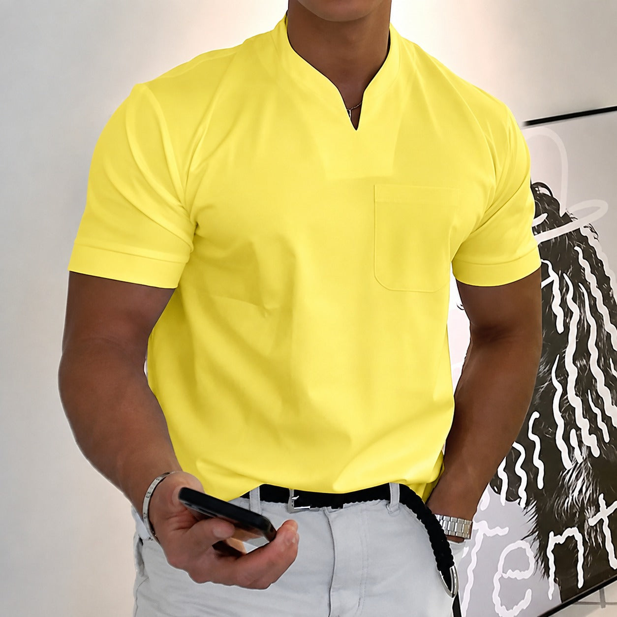 Jason - T-Shirt Fitness Herren Kurzarm