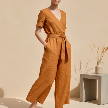 Charliya - Eleganter Damen-Overall mit Frontbindung