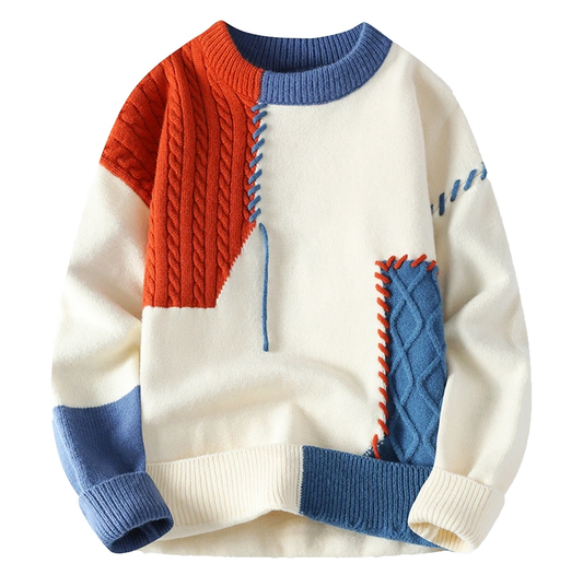 Timo – Patchwork Strickpullover für Herren