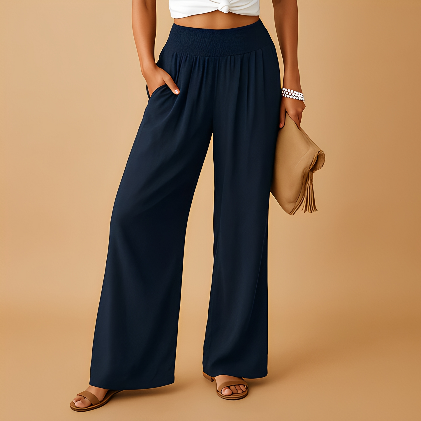 Aldona - Leichte gerade Hosen für Damen