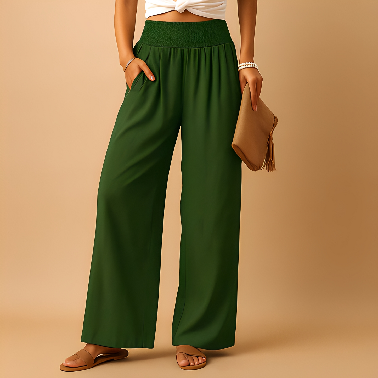 Aldona - Leichte gerade Hosen für Damen