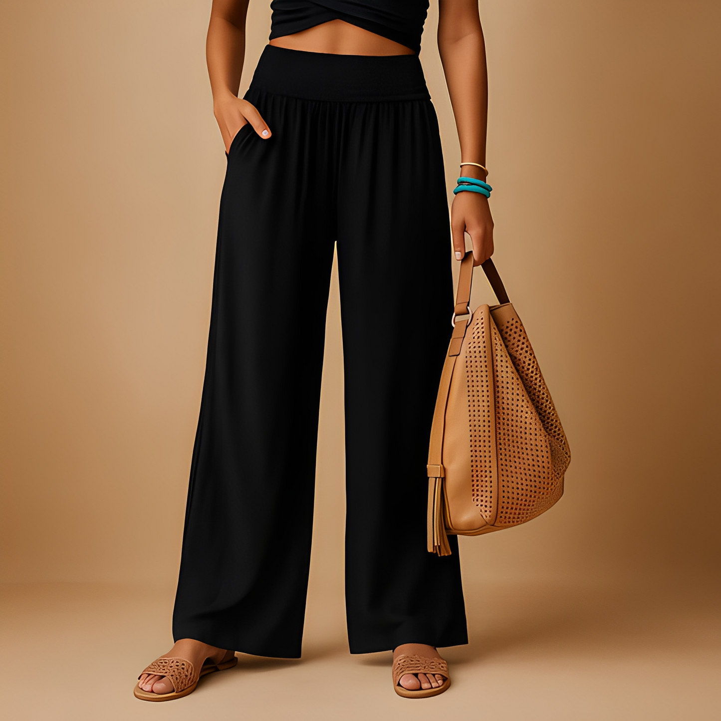 Aldona - Leichte gerade Hosen für Damen