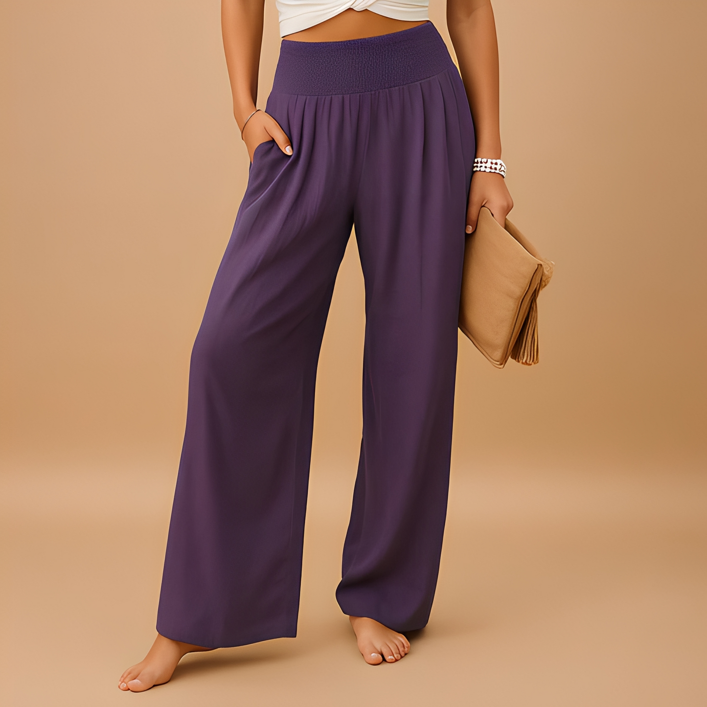 Aldona - Leichte gerade Hosen für Damen