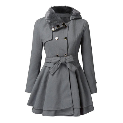 Mira – Classic Women's Coat with Padded Collar
