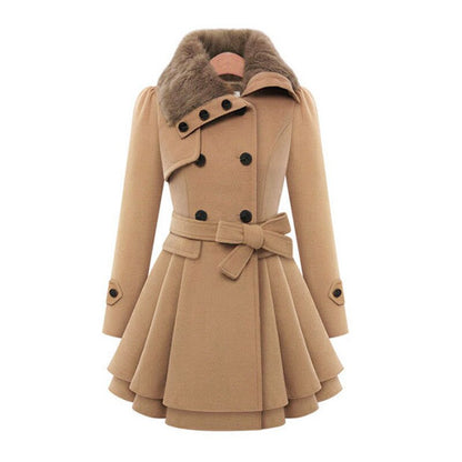 Mira – Classic Women's Coat with Padded Collar
