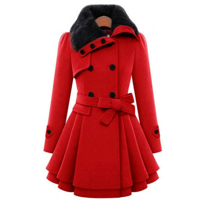 Mira – Classic Women's Coat with Padded Collar