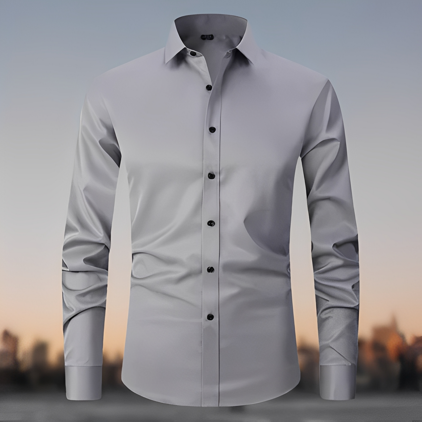 Gaultier - men's long-sleeve shirt made of elastic fabric