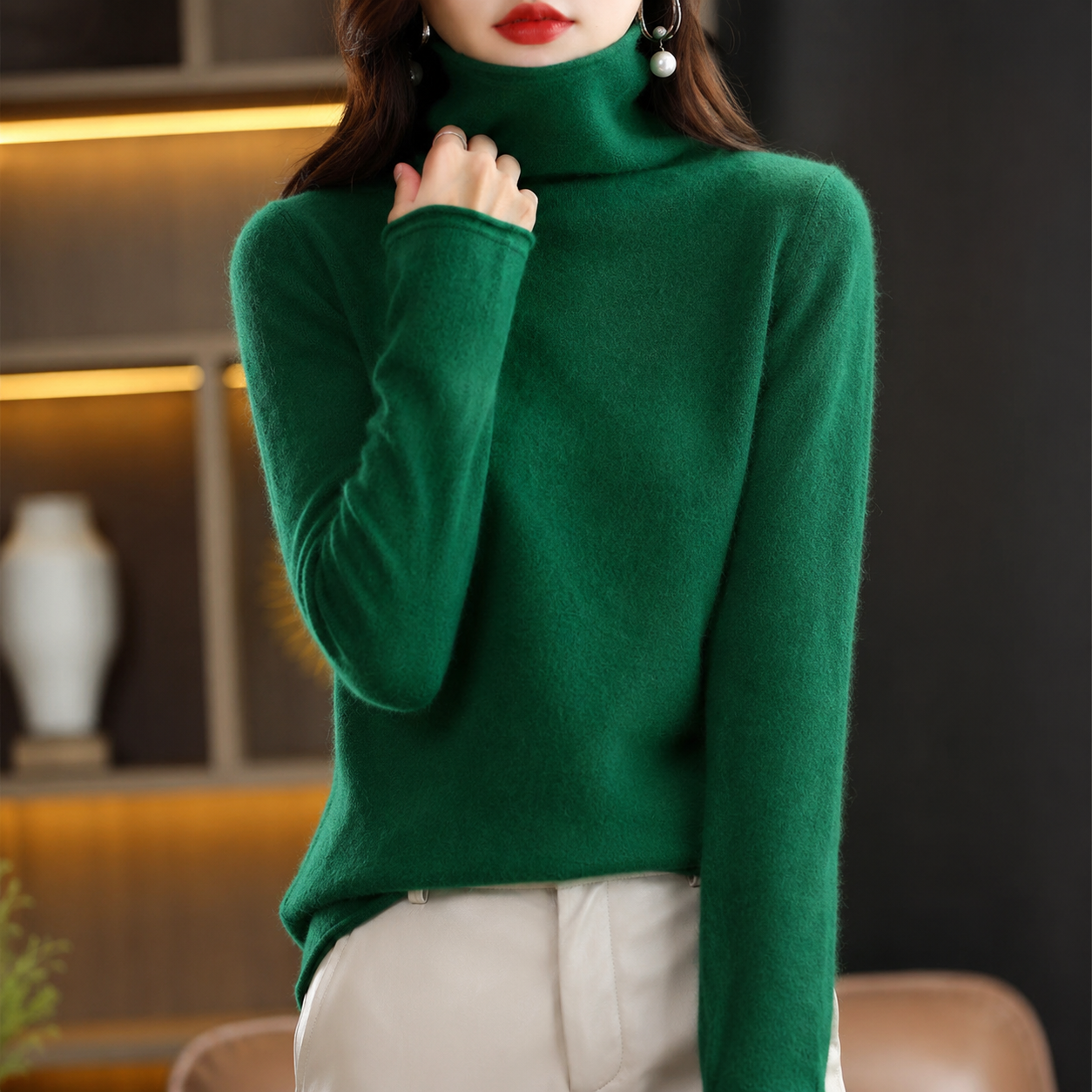 Akainu - Stilvoller Rollkragenpullover