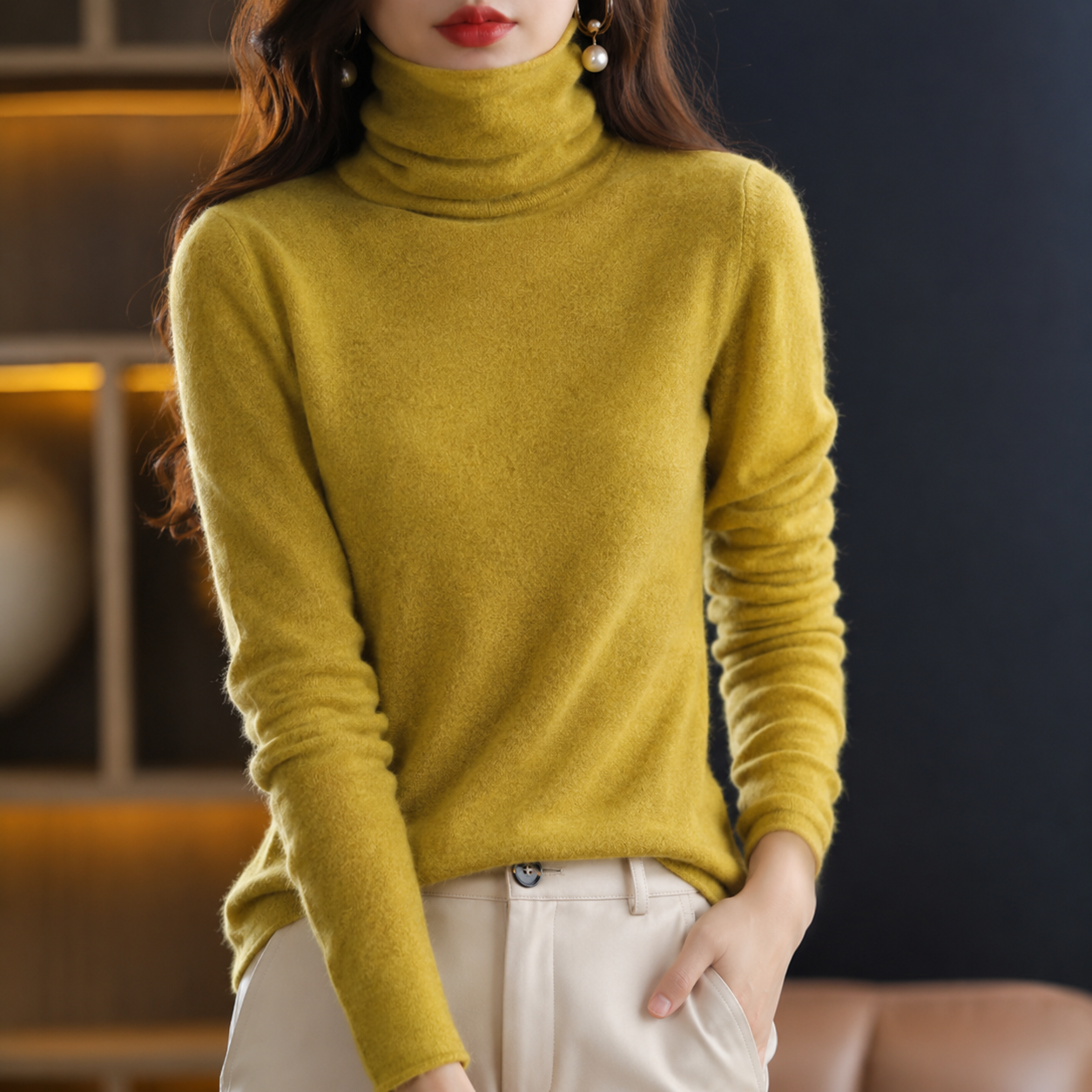Akainu - Stilvoller Rollkragenpullover