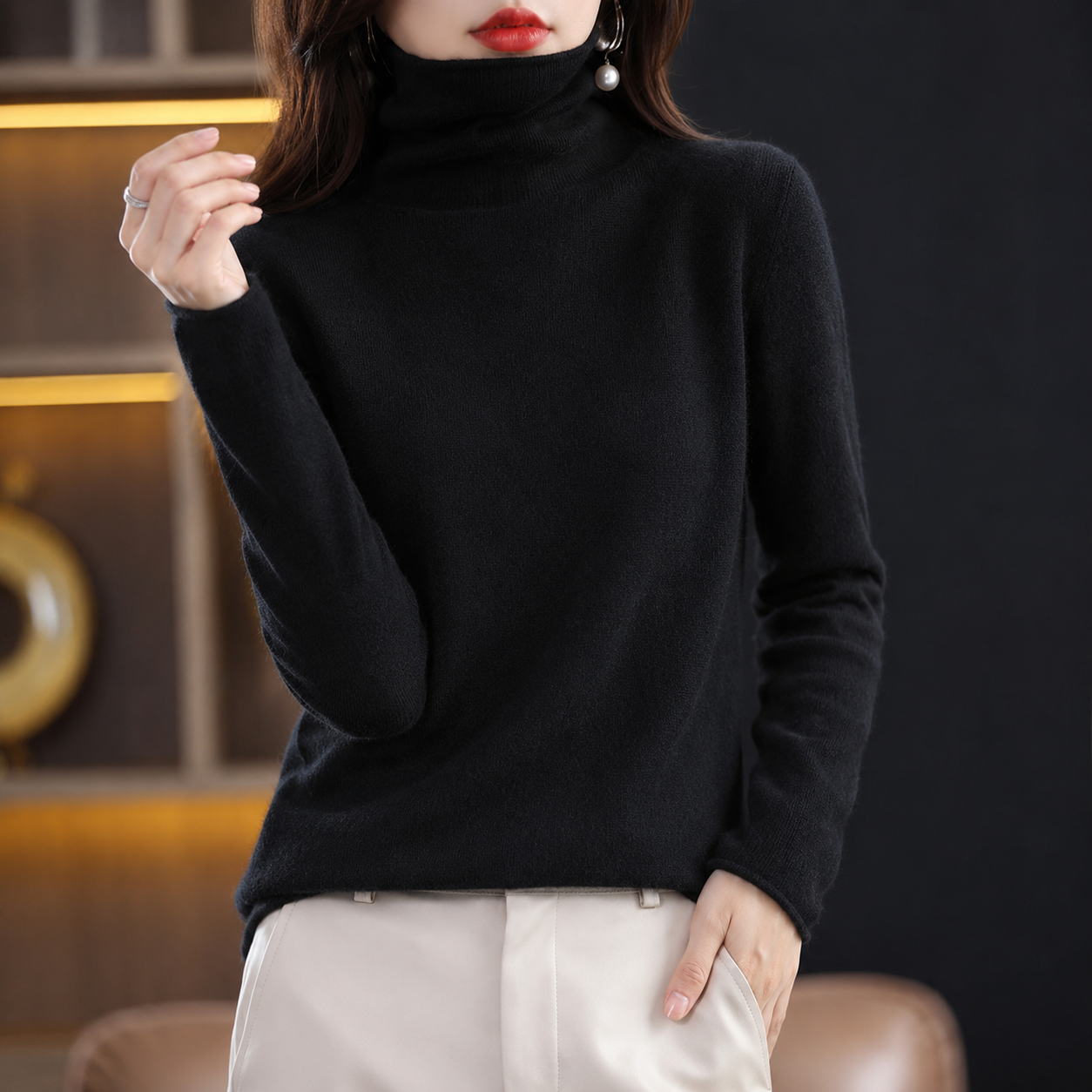 Akainu - Stilvoller Rollkragenpullover