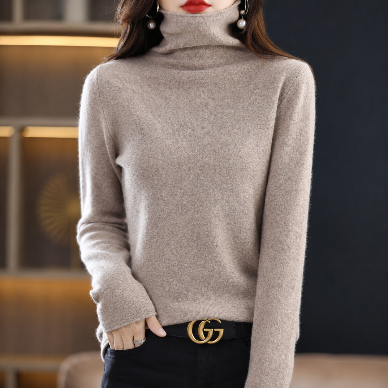 Akainu - Stilvoller Rollkragenpullover