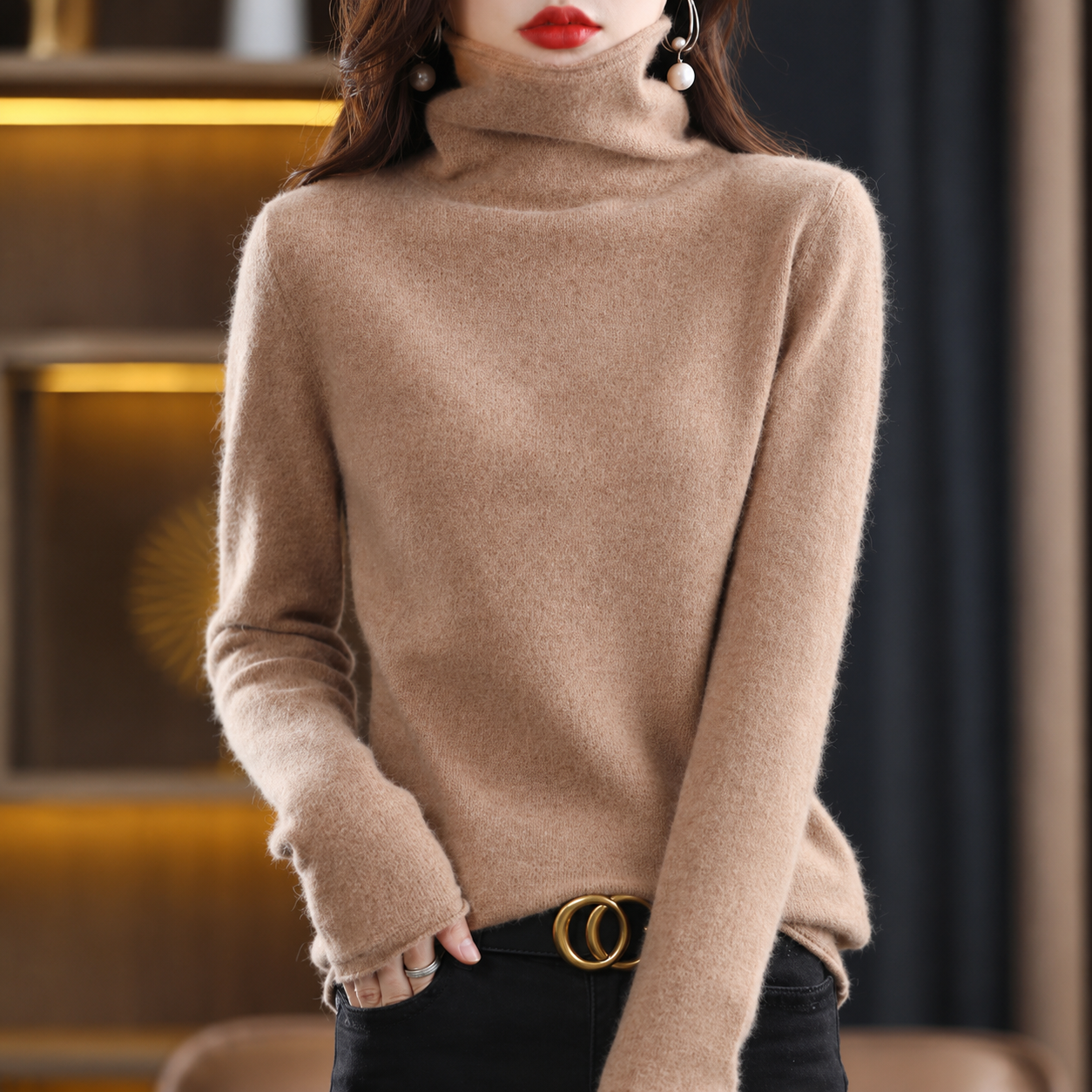 Akainu - Stilvoller Rollkragenpullover
