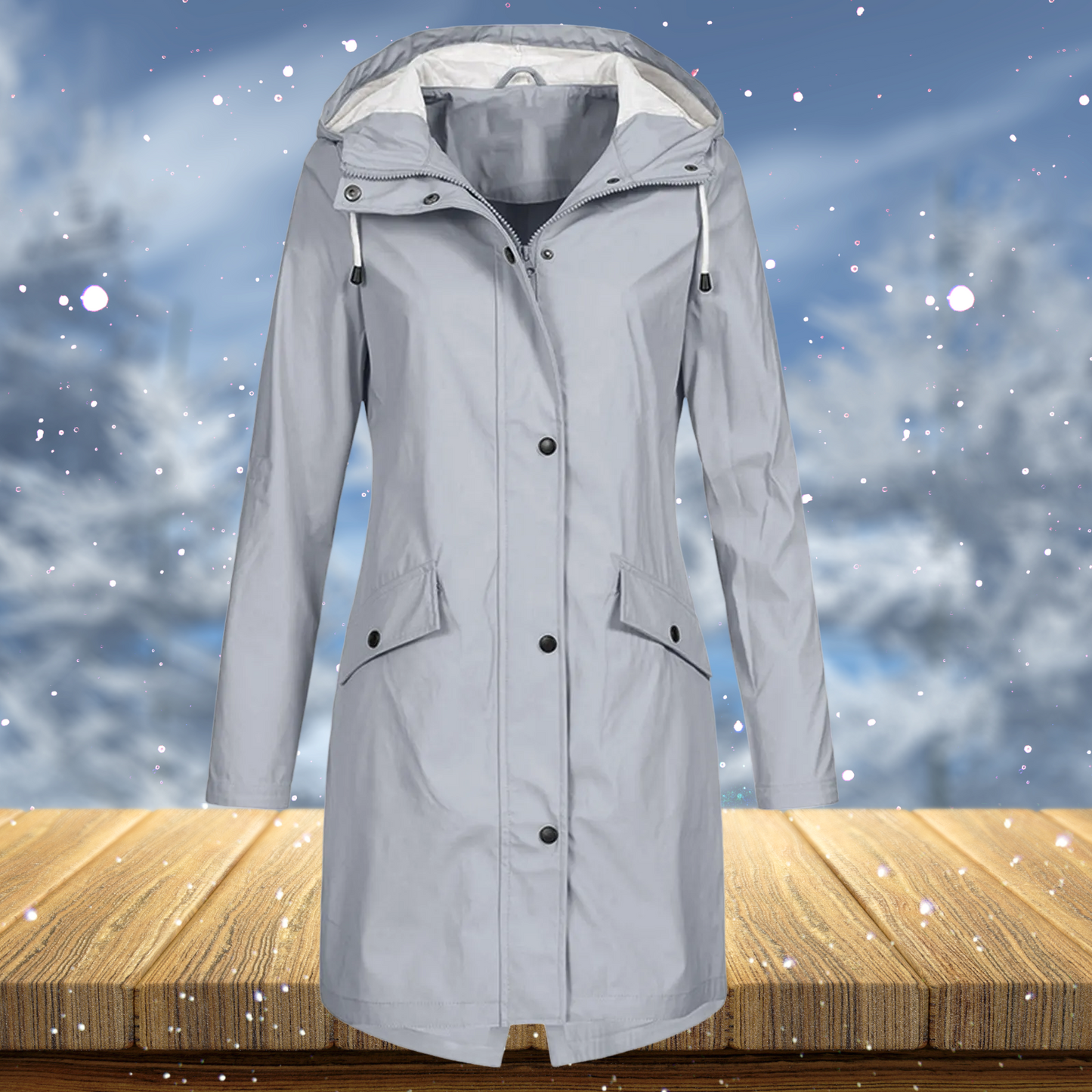 Zenith – Langer Regenmantel, der dem Wind trotzt