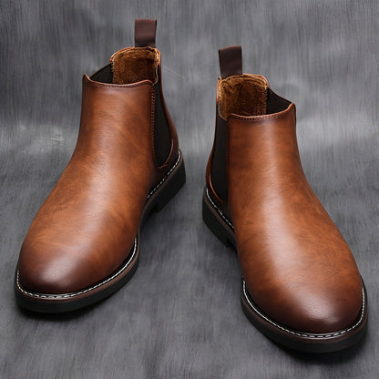 Sibylle - Simple Leather Boots for Men