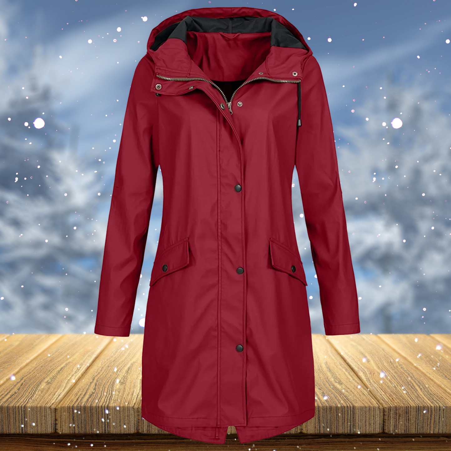 Zenith – Langer Regenmantel, der dem Wind trotzt