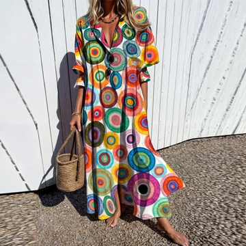 Noelia – Hemdkleid mit lebhaftem Blumenmuster