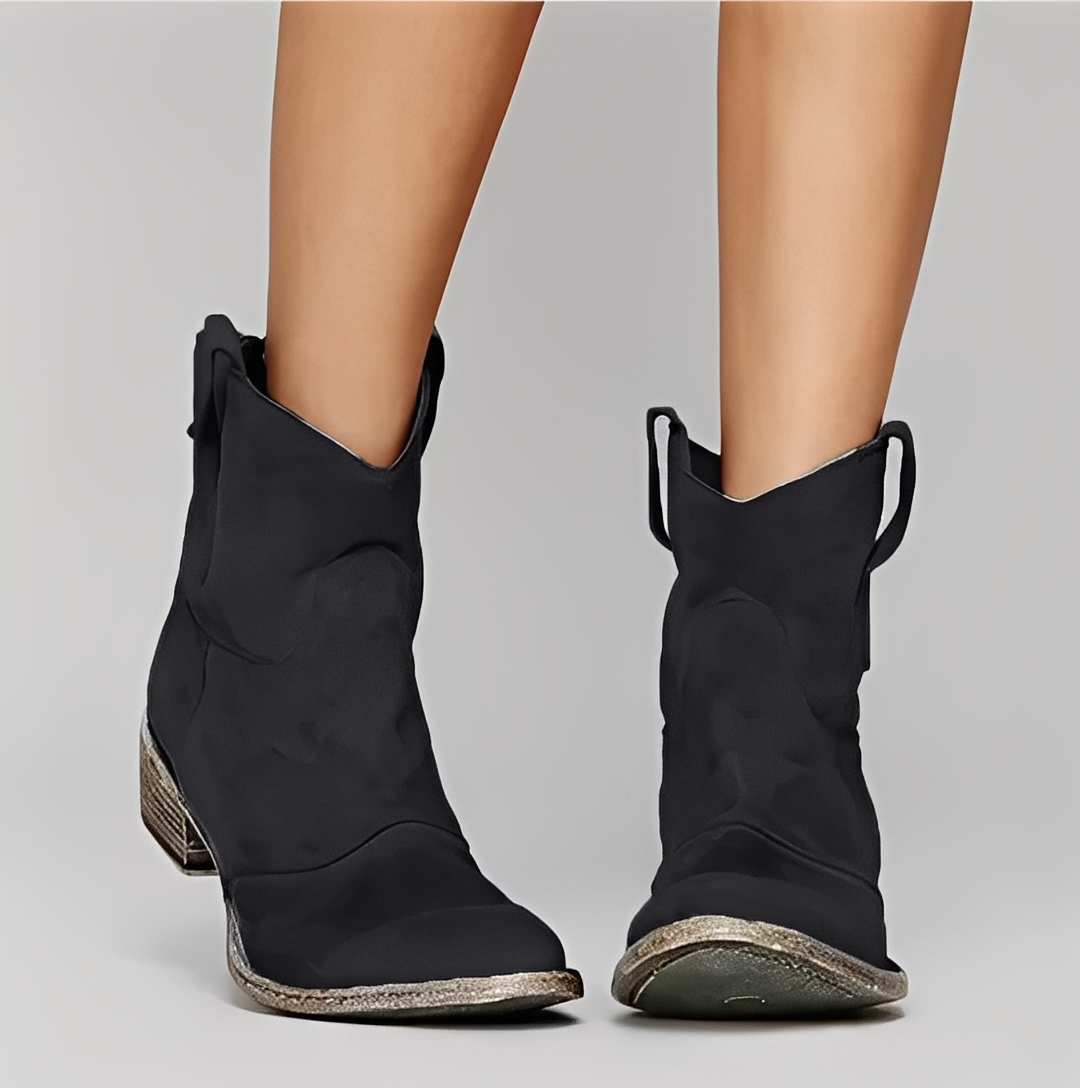 Délia - Chic suede ankle boots for women
