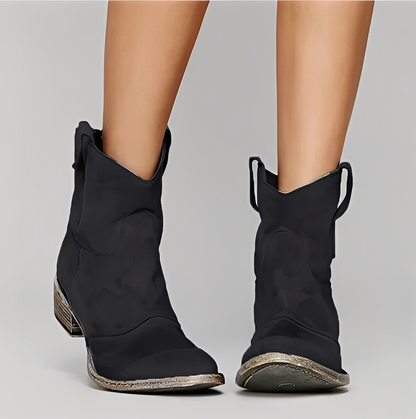 Délia - Chic suede ankle boots for women